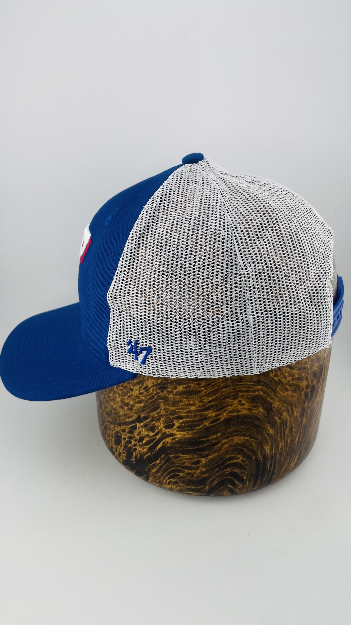 '47 Brand Texas Rangers Tortoise Brim Royal Blue White Trucker - Image 2