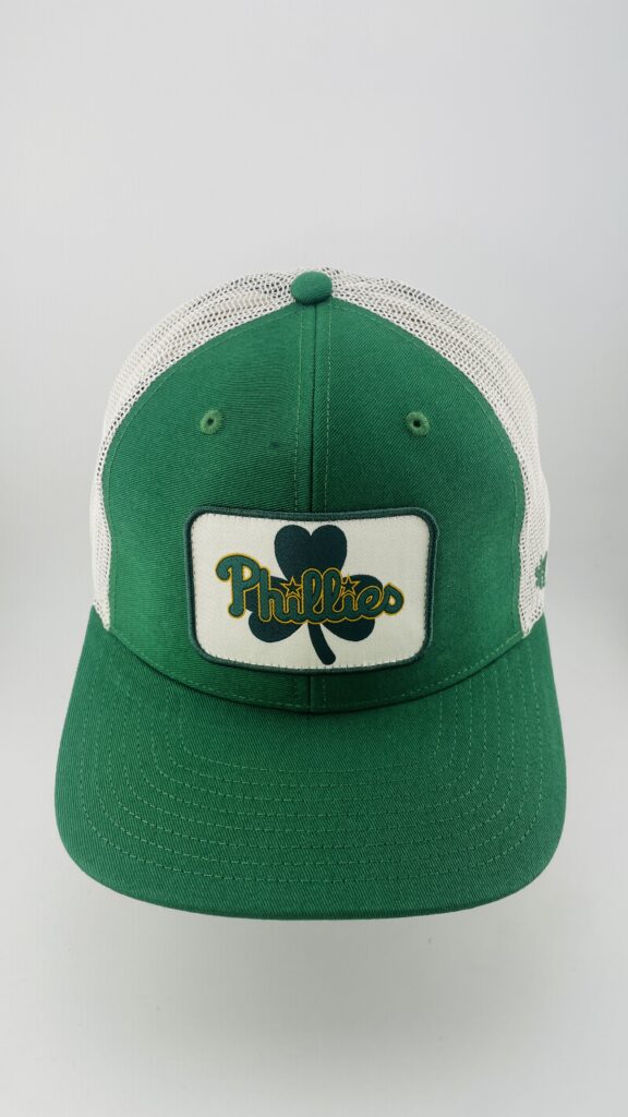 '47 Brand Philadelphia Phillies Shamrock Tortoise Brim Green White Trucker