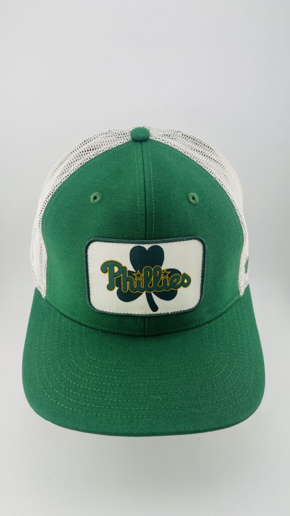 '47 Brand Philadelphia Phillies Shamrock Patch Green White Trucker