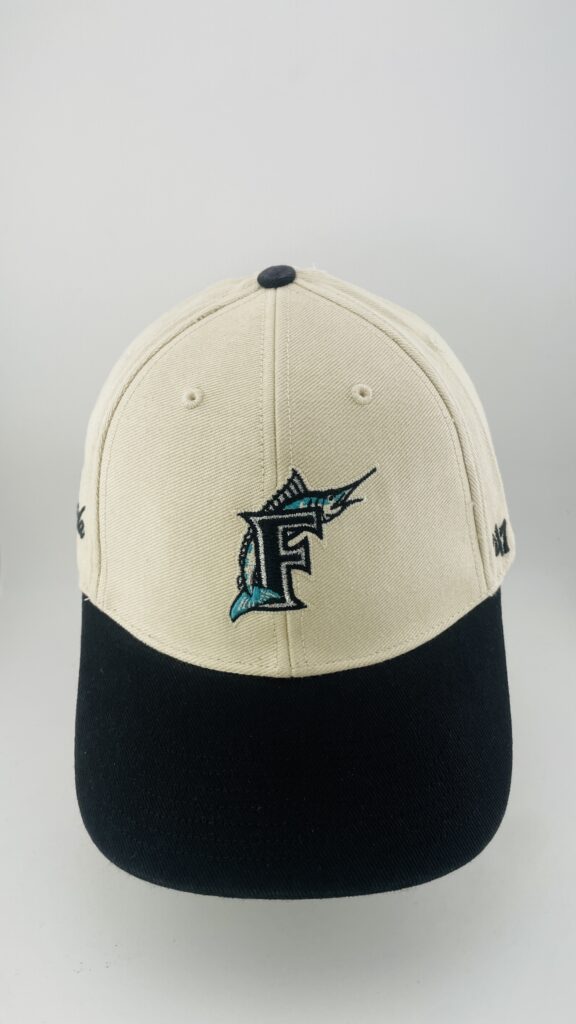'47 Brand Florida Marlins Vintage F Cream Black Two-Tone