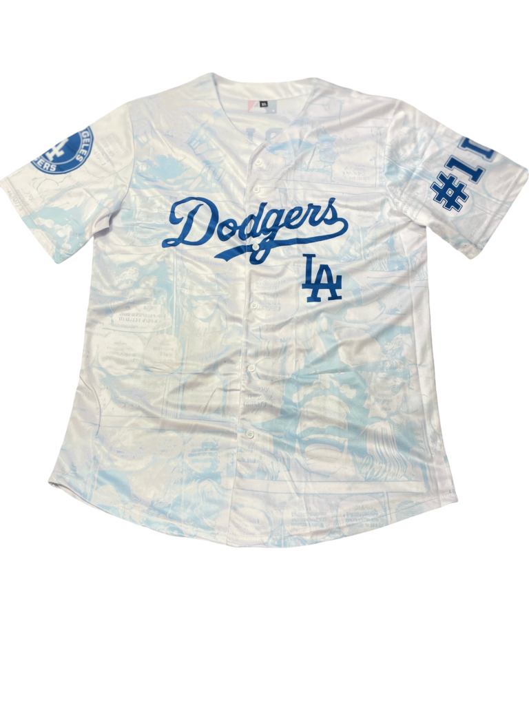LA Dodgers x One Piece Grand Line's Dad White Jersey