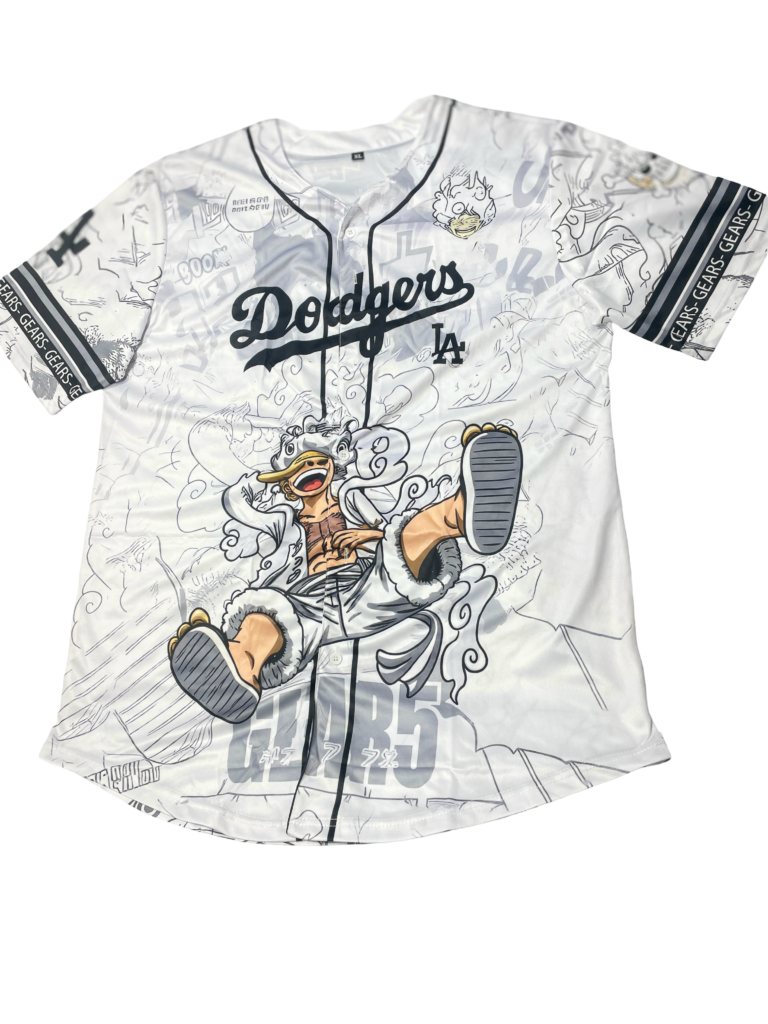 LA Dodgers x One Piece Luffy Gear 5 Manga Print Jersey #5