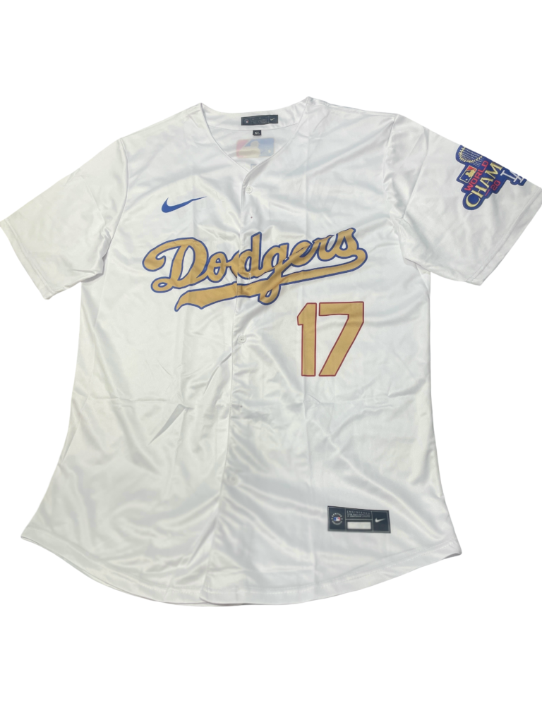 LA Dodgers Shohei Ohtani White Gold Championship Jersey #17