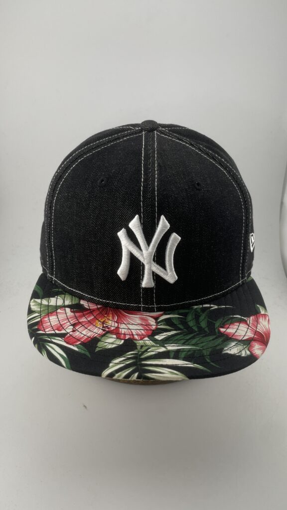 New Era New York Yankees Floral Brim Black Denim Floral 59FIFTY