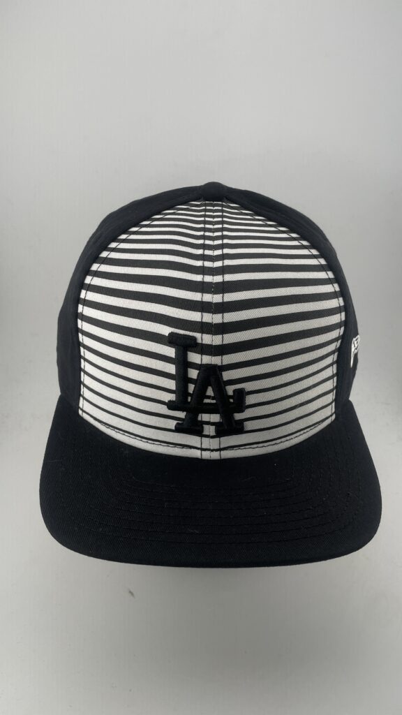 New Era Los Angeles Dodgers Striped Crown Black White 9FIFTY