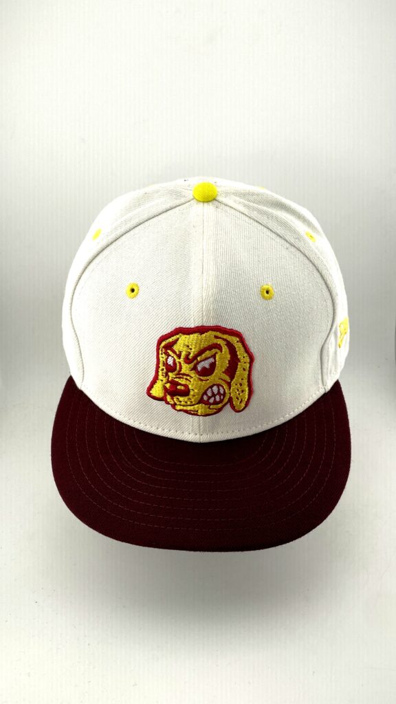 New Era Fresno Grizzlies Mascot Logo Cream Maroon 59FIFTY